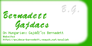 bernadett gajdacs business card